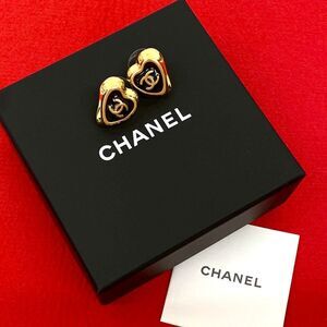 Chanel Coco Mark Heart Earrings